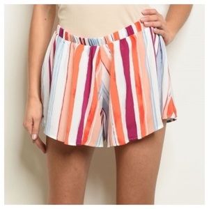 Striped dye shorts